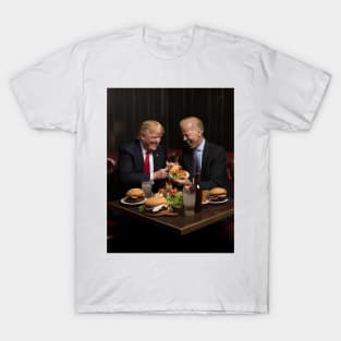 Trump and Biden enjoying burgers T-Shirt